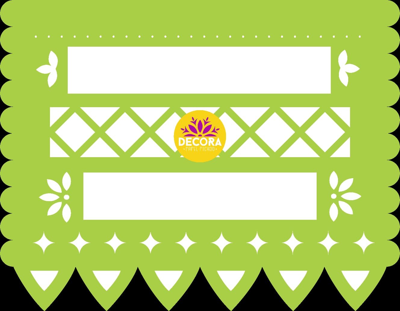 Diseño personalizado de papel picado