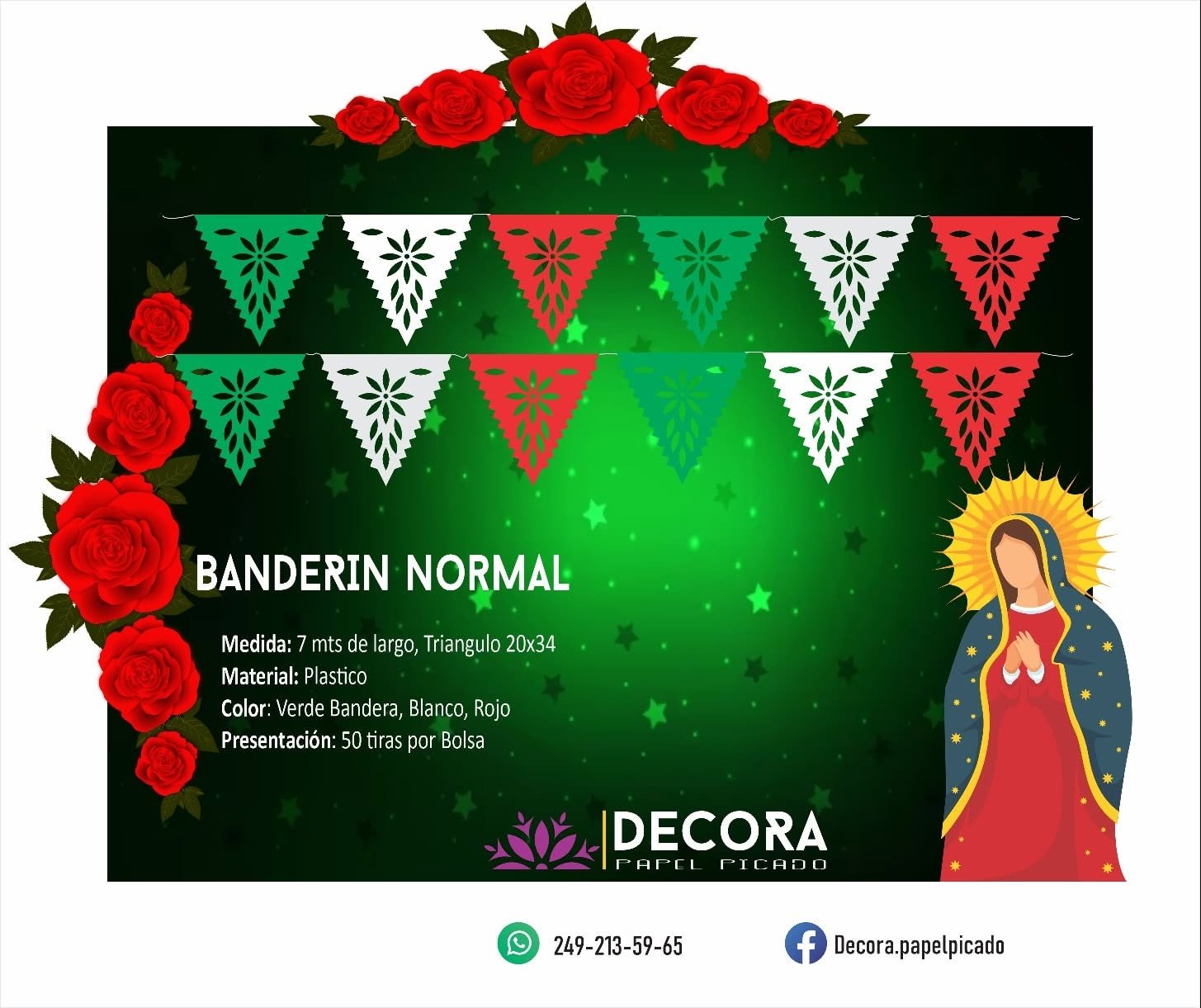 Banderín normal plástico