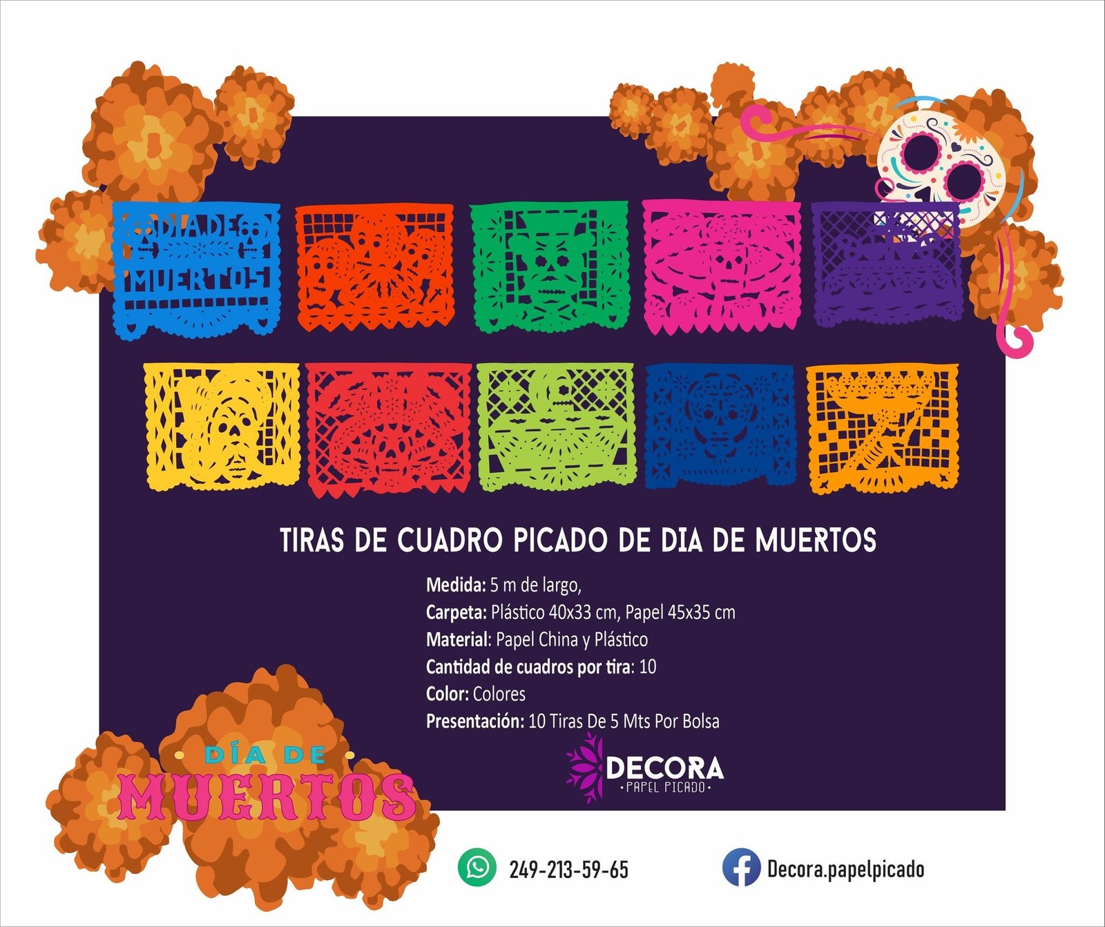 carpeta de cuadro día de muetos