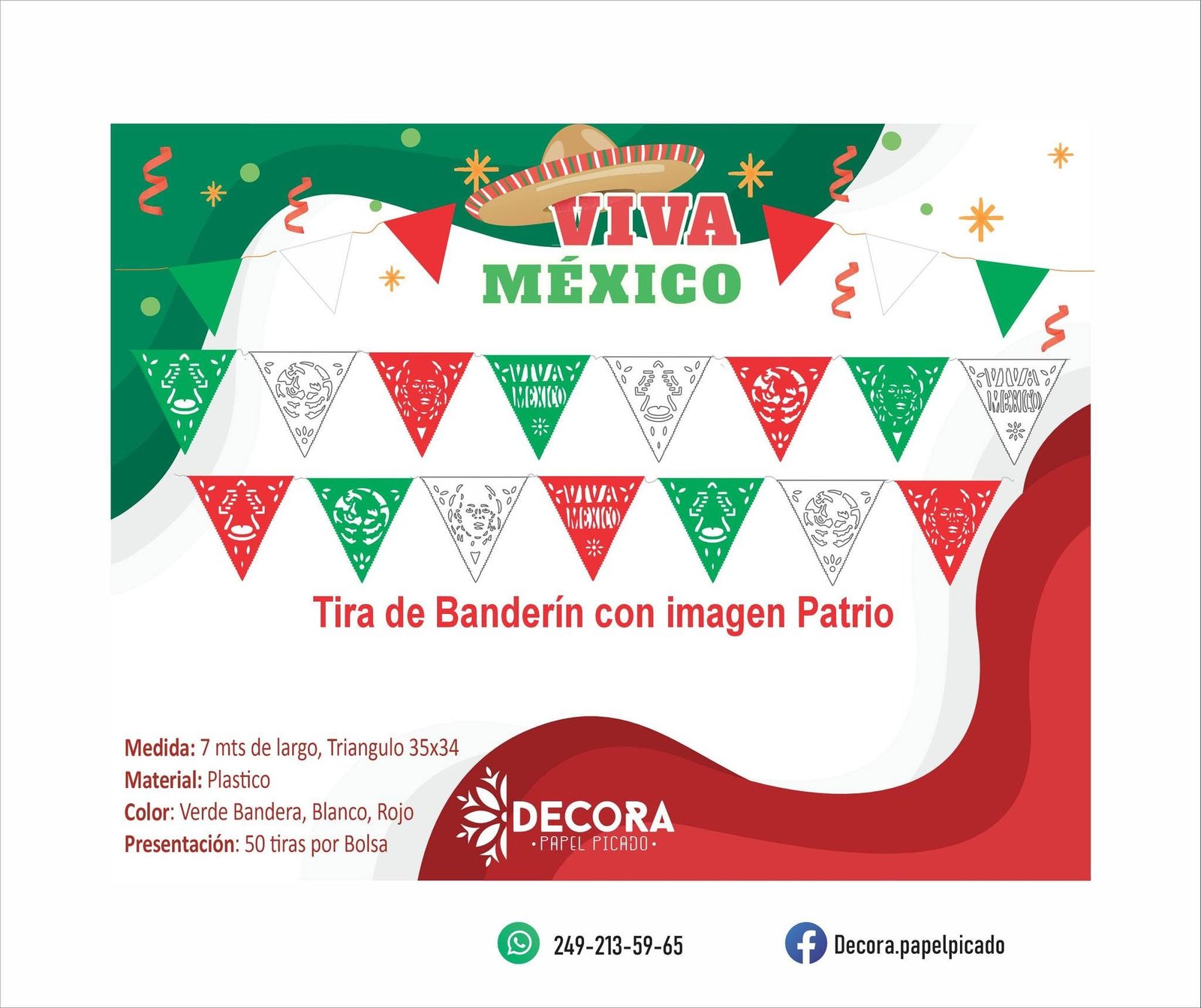 Banderín con imagen patrio